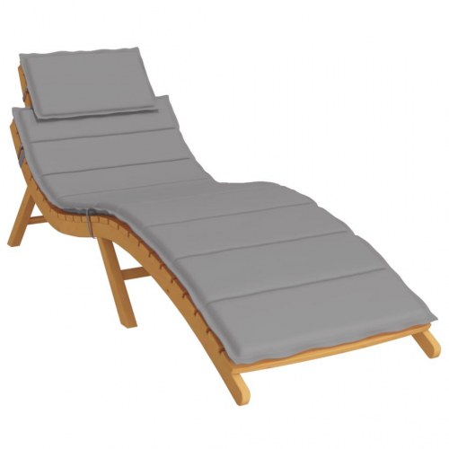 Hynde til liggestol 186×58×4 cm i oxfordstof - grå