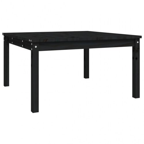 Havebord 82,5x82,5x45 cm massivt fyrretræ sort