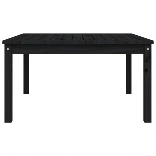 Havebord 82,5x82,5x45 cm massivt fyrretræ sort