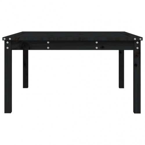 Havebord 82,5x82,5x45 cm massivt fyrretræ sort
