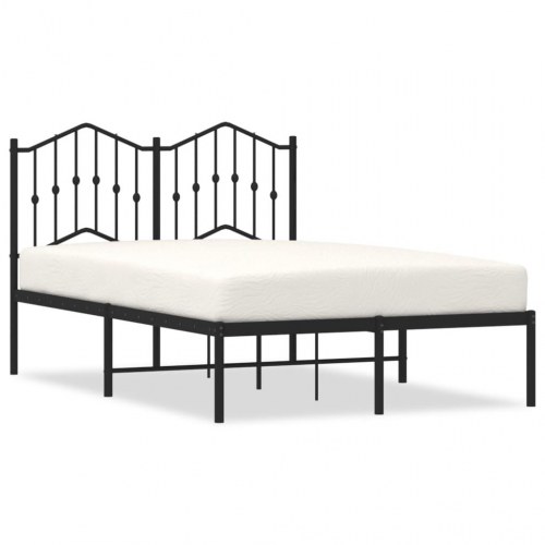 Sengeramme med sengegavl 120 x 190 cm - sort