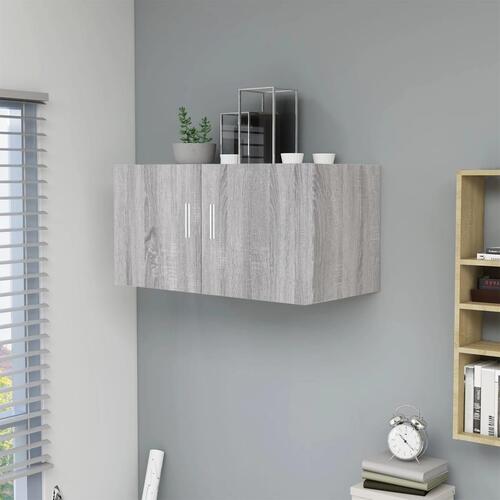 Vægskab 80x39x40 cm konstrueret træ grå sonoma-eg