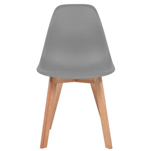 Spisebordsstole 4 stk. plastik grå