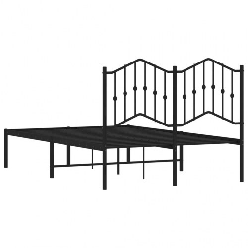 Sengeramme med sengegavl 120 x 190 cm - sort