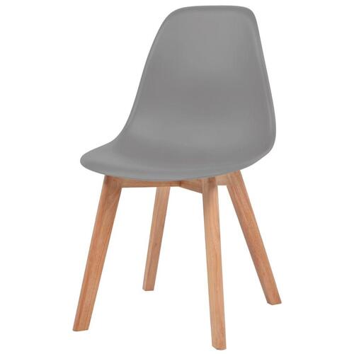 Spisebordsstole 4 stk. plastik grå