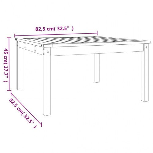 Havebord i massivt douglasgran - 82,5 × 82,5 × 45 cm