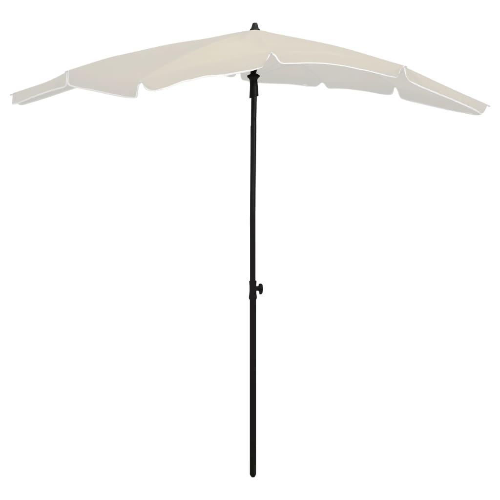 Parasol med stang 200x130 cm sandfarvet
