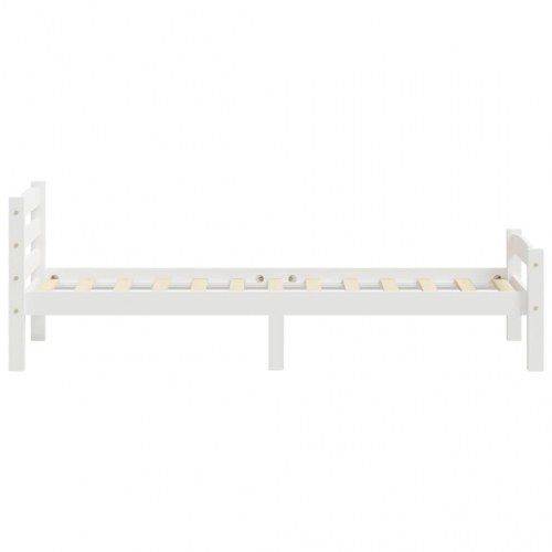 Sengeramme i massivt fyrretræ 100×200 cm - hvid