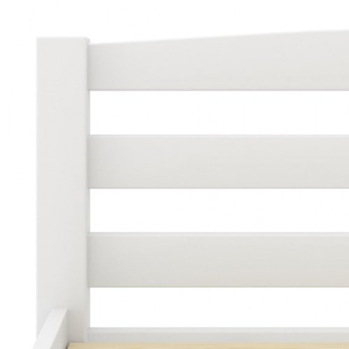 Sengeramme i massivt fyrretræ 100×200 cm - hvid