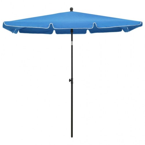 Parasol med vippefunktion 210 × 140 cm - azurblå