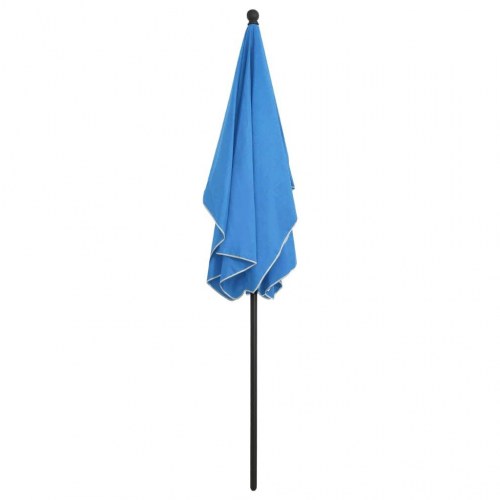 Parasol med vippefunktion 210 × 140 cm - azurblå