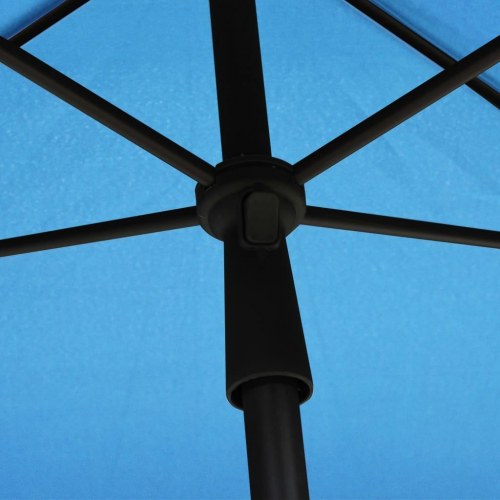 Parasol med vippefunktion 210 × 140 cm - azurblå