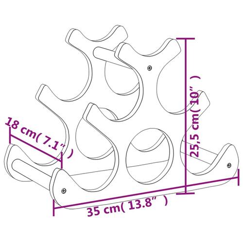 Vinreol til 6 flasker 35x18x25,5 cm bambus