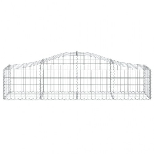 Buede gabionkurve - 4 stk. 200×50×40/60 cm i galvaniseret jern