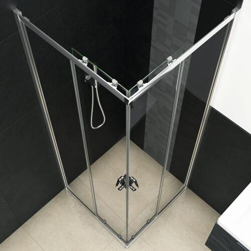 Brusekabine sikkerhedsglas 80 x 80 x 185 cm
