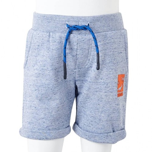 Shorts til børn str. 104 med snøre blåmeleret