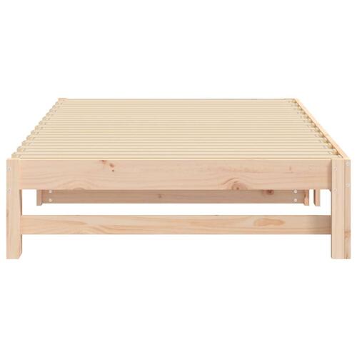 Daybed med udtræk 2x(90x200) cm massivt fyrretræ