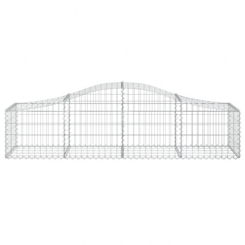 Buede gabionkurve - 7 stk. 200×50×40/60 cm i galvaniseret jern