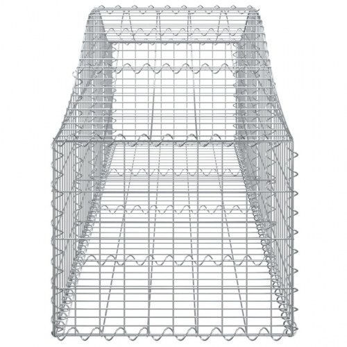 Buede gabionkurve - 9 stk. 200×50×40/60 cm i galvaniseret jern
