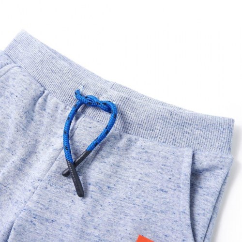 Shorts til børn str. 128 - blåmeleret med snøre