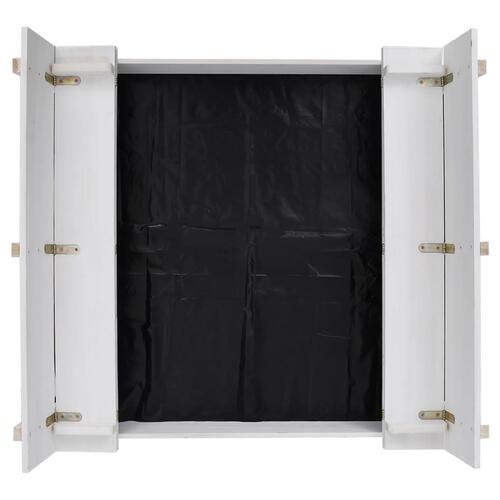 Sandkasse 95x90x15 cm fyrretræ hvid