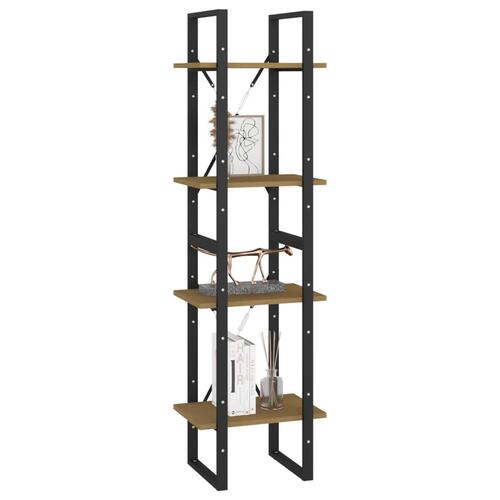 Bogreol 40x30x140 cm 4 hylder massivt fyrretræ