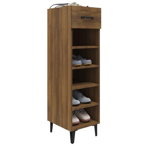 Skoreol 30x35x105 cm konstrueret træ brun egetræsfarve