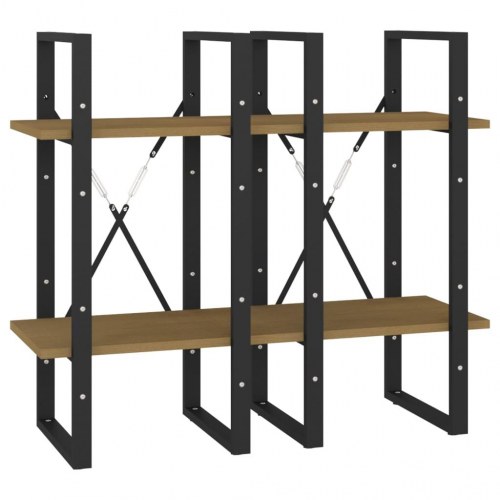 Bogreol 40x30x140 cm 4 hylder massivt fyrretræ