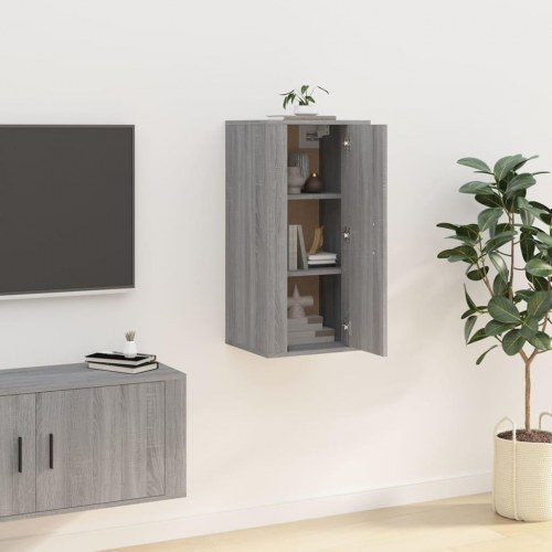 Væghængt tv-skab 40x34,5x80 cm grå sonoma