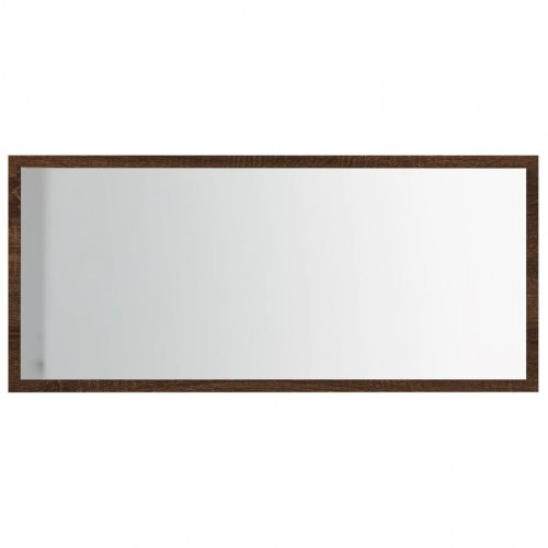 Møbelsæt til badeværelse 2 dele konstrueret træ brunt egetræ