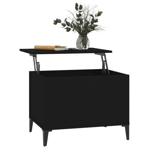 Sofabord med løftetop - konstrueret træ, sort, 60 × 44,5 × 45 cm