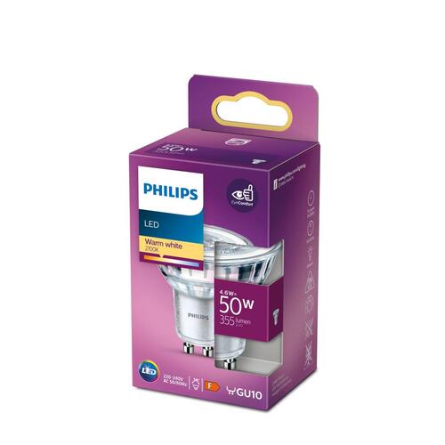 Philips GU10 LED-pære 4,6 W - 390 lm, 2700 K (5 x 5,4 cm)
