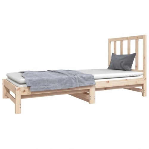 Daybed med udtræk 2x(90x190) cm massivt fyrretræ