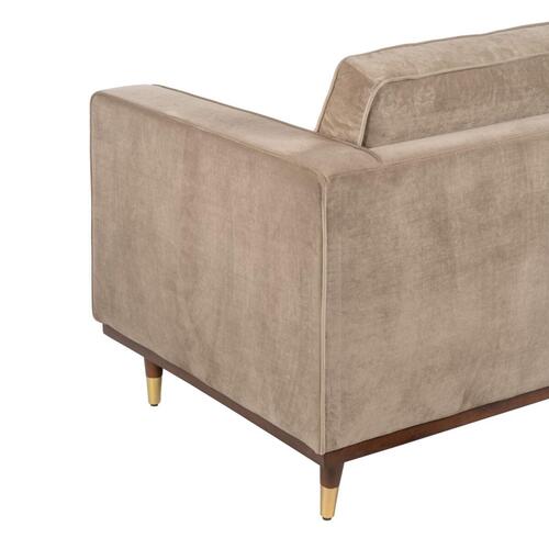 Sofa 172 x 89 x 91 cm Champagne Syntetisk stof Træ Fløjl
