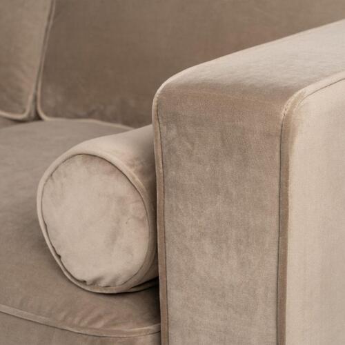 Sofa 172 x 89 x 91 cm Champagne Syntetisk stof Træ Fløjl