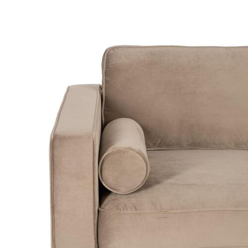 Sofa 172 x 89 x 91 cm Champagne Syntetisk stof Træ Fløjl
