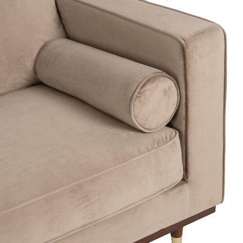 Sofa 172 x 89 x 91 cm Champagne Syntetisk stof Træ Fløjl