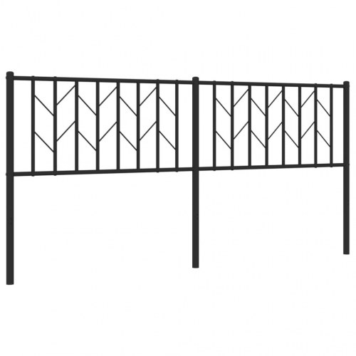 Sengegavl 180 cm metal sort