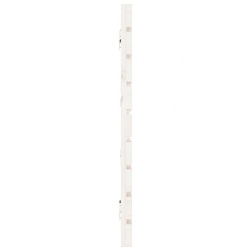 Sengegavl 206×3×63 cm i massivt fyrretræ - hvid, vægmonteret