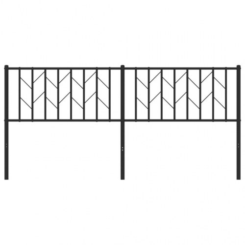 Sengegavl 180 cm metal sort