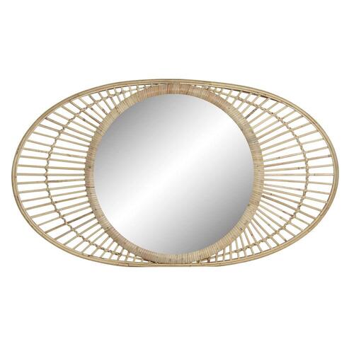 Vægspejl Multifarvet Natur Rattan Spejl Bali 82 x 3,5 x 48 cm