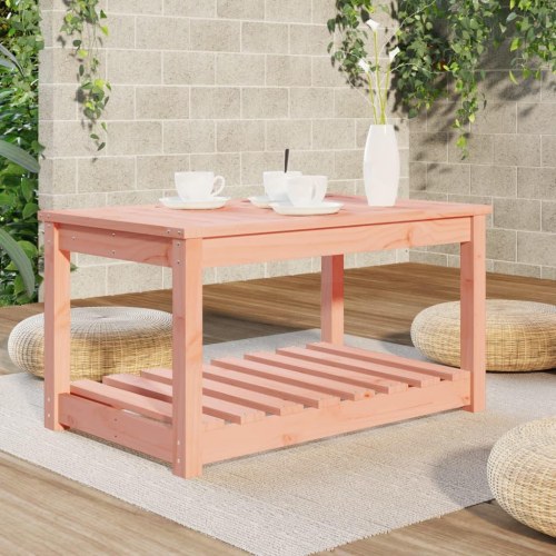 Havebord i massivt douglasgran - 82,5 × 50,5 × 45 cm med hylde