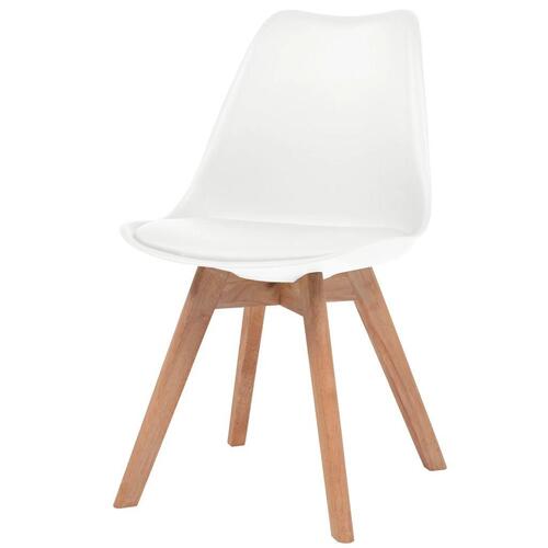 Spisebordsstole 2 stk. plastik hvid