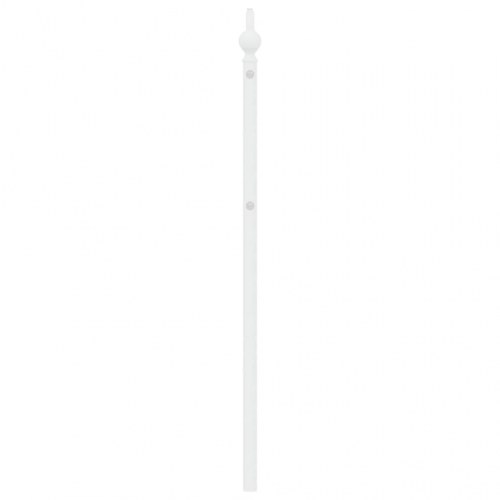 Sengegavl i metal 193 cm - hvid, klassisk design