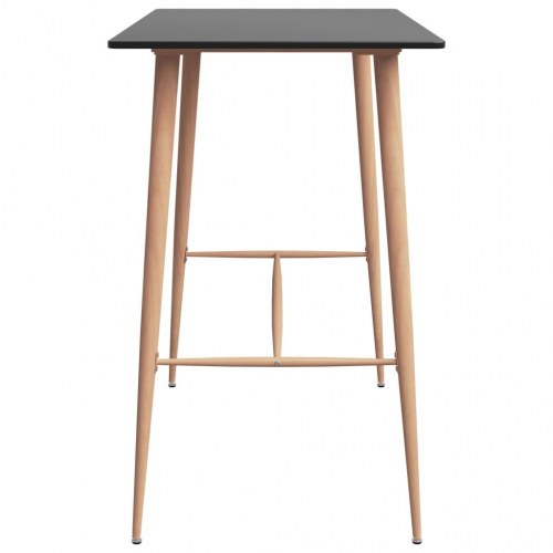 Barbord 120 × 60 × 105 cm - sort bordplade og metalben i trælook