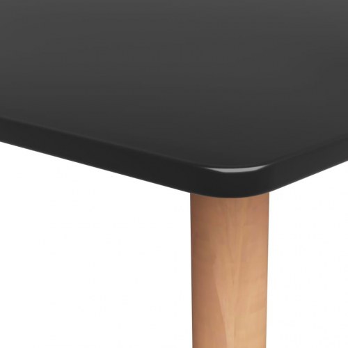 Barbord 120 × 60 × 105 cm - sort bordplade og metalben i trælook