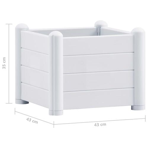 Højbed 43x43x35 cm PP hvid