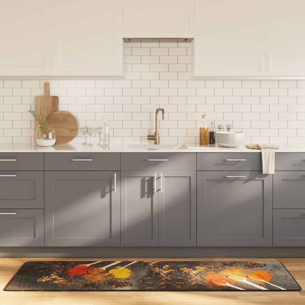 Køkkentæppe 60x180 cm vaskbart og skridsikkert flerfarvet