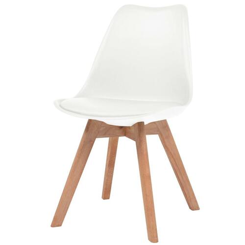 Spisebordsstole 4 stk. plastik hvid
