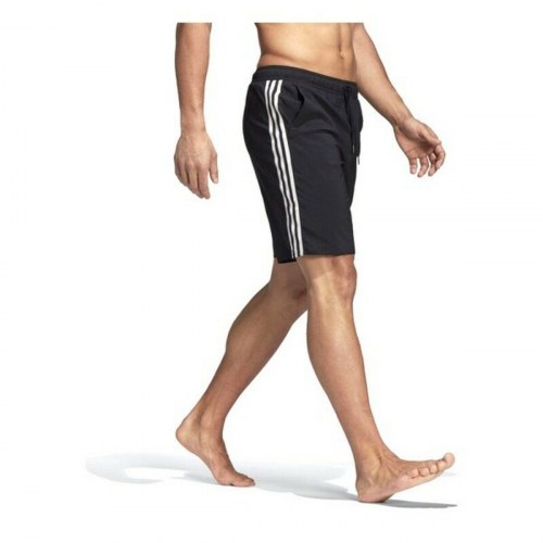 Adidas badebukser til mænd - sort med striber - XS